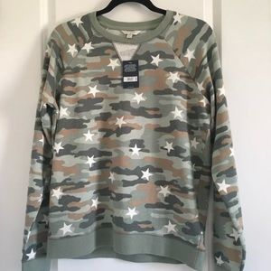 New Lucky Brand Classic Camouflage Sweatshirt